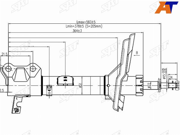 Стойка задняя TOYOTA HARRIERLEXUS RX300330350KLUGERHIGHLANDER 03- 4WD LH