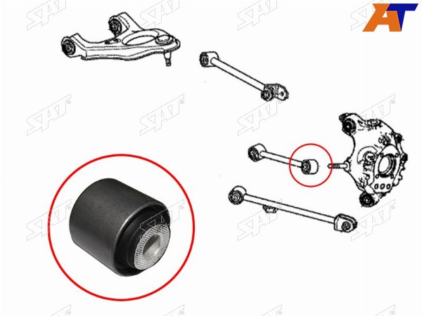 Сайлентблок заднего поперечного рычага HONDA ACCORD 08-12CROSSTOUR 10-ACURA TSX 09-14