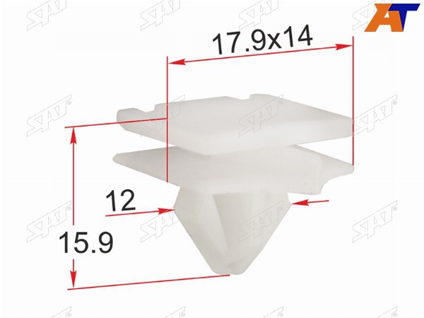 Клипса молдинга кузова GM (1 шт.)