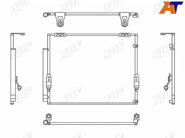 Радиатор кондиционера Toyota Sequoia 07-17  Tundra 06-22