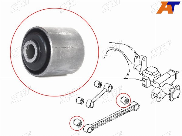 Сайлентблок RR продольной тяги NISSAN PATROL(GR) SAFARI Y60-61 1987-2010
