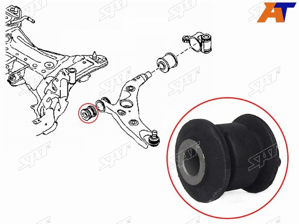 Сайлентблок переднего нижнего рычага передний MAZDA CX-5 11-MAZDA 6 12-MAZDA 3 13-