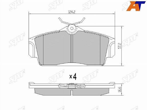 Колодки тормозные перед NISSAN ALMERA N16