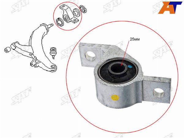 Сайлентблок переднего рычага задний SUBARU FORESTER 96-07LEGACY LANCASTER 96-03 RH