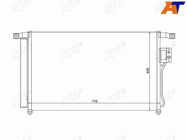 Радиатор кондиционера Hyundai Santa Fe 05-12