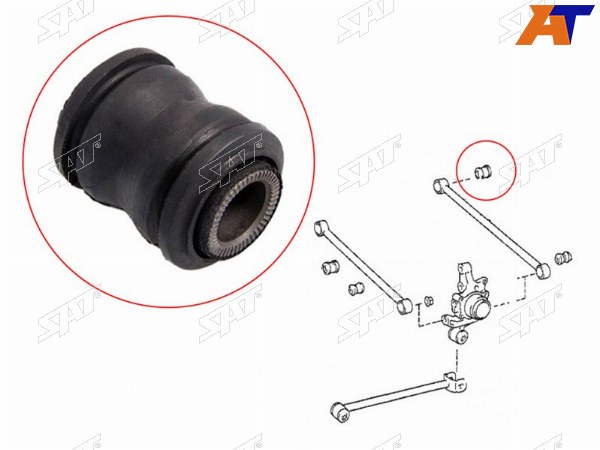Сайлентблок задней нерегулируемой поперечной тяги (к балке) TOYOTA CALDINACARINACORONA 92-02 4WD