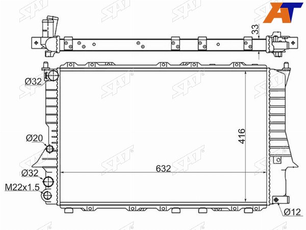 Радиатор Audi A6 94-97  100 91-95