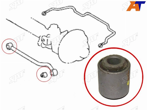 Сайлентблок передней поперечной тяги Land Cruiser 80105