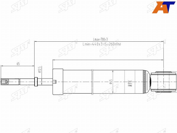 Амортизатор задний TOYOTA PICNICIPSUMAVENSIS VERSO VOXYNOAH 01-09 LH=RH