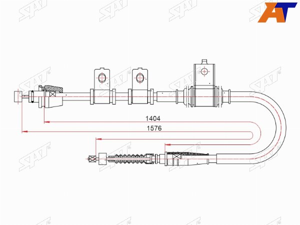 Трос ручного тормоза KIA CERATO 1.6 HATCHBACK LH 04-06