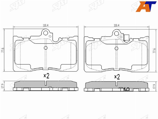 Колодки тормозные перед LEXUS GS300430 05-