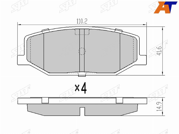 Колодки тормозные перед SUZUKI JIMINY 98-
