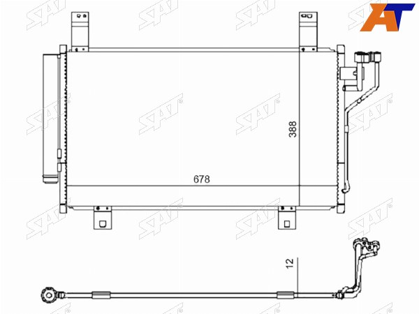Радиатор кондиционера Mazda Axela 13-19  CX-5 11-  Mazda3 13-19  Mazda6 12-
