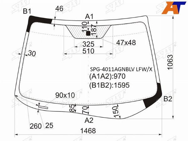 Стекло лобовое Honda CR-V 11-18