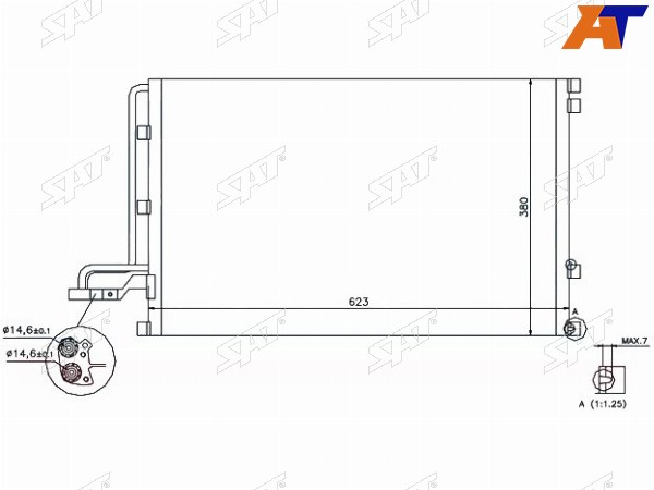 Радиатор кондиционера Volvo C30 06-13  C70 05-13  S40 04-12  V50 03-12