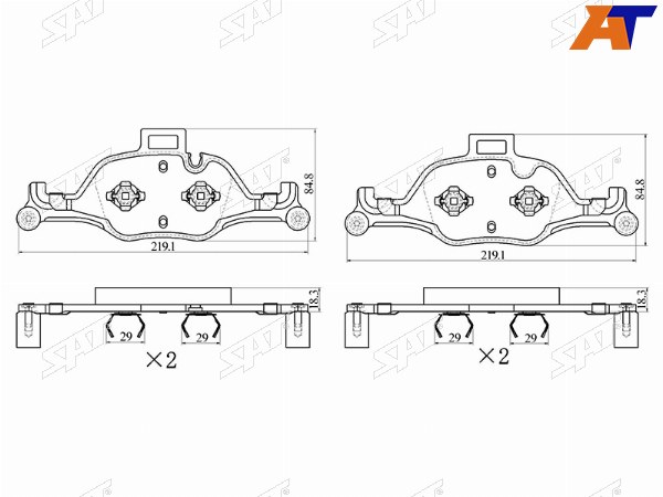 Колодки тормозные перед BMW 7 G11G12 15-20X3 G01F97 18-X5 G05F95 18-