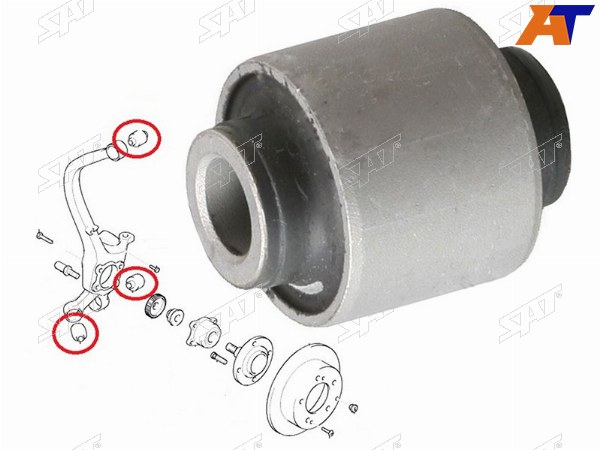 Сайлентблок задней цапфы HYUNDAI SONATA 99-01KIA CEED 06-12
