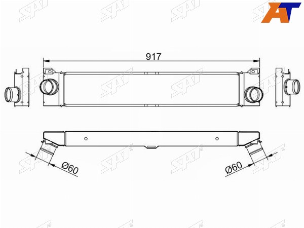 Радиатор интеркулера CITROEN JUMPER 06FIAT DUCATO 06-PEUGEOT BOXER 06-