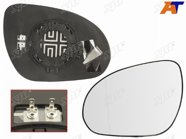 Полотно зеркала HYUNDAI I30 07-12 LH асферическое с обогревом