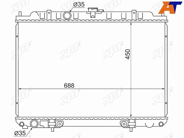 Радиатор Nissan Serena 99-05  Bassara 99-03  Presage 98-03
