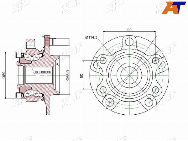 Ступичный узел перед NISSAN QASHQAI J10E 06-X-TRAIL J31 07-ROGUE S35 07-