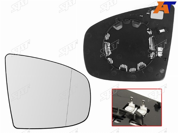 Полотно зеркала BMW X5 E70 06-12 X6 07-14 RH асферическое с обогревом