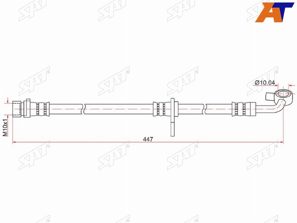 Шланг тормозной передний (Таиланд) HONDA FITJAZZ II 2008-2013 LH