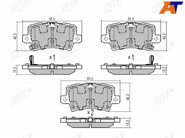 Колодки тормозные зад Honda CIVIC FK