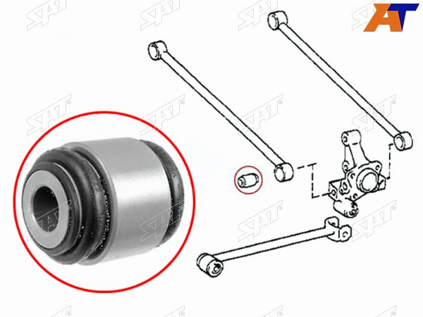 Сайлентблок задней цапфы плавающий TOYOTA CamryGracia   4WD Caldina