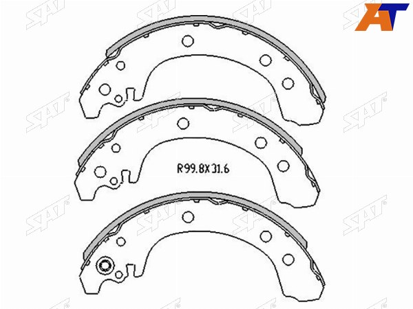 Колодки тормозные зад TOYOTA MATRIXVOLTZ 02-