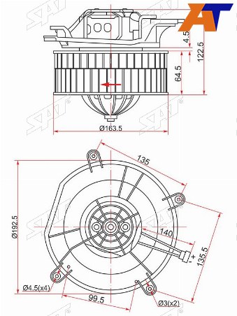 Мотор отопителя салона MERCEDES E-CLASS W211 02-09CLS-CLASS C219 04-10