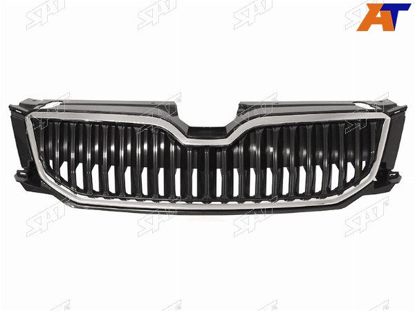 Решетка радиатора SKODA OCTAVIA 13-16 с хром молдингом