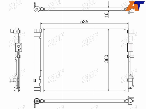 Радиатор кондиционера Hyundai Tucson 15-21  Kia Sportage 15-22