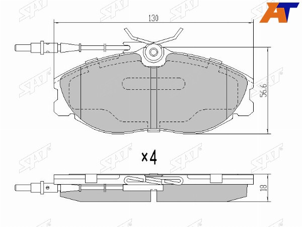 Колодки тормозные перед CITROEN XSARA 98-05PEUGEOT 306 96-01406 96-04