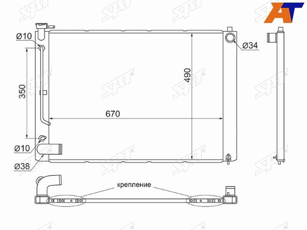 Радиатор Toyota Harrier (XU30) 03-13  Lexus RX300 03-06  RX330 03-06  RX350 06-09  RX400h 04-09