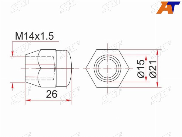 Гайка колесная TOYOTA BBDUETCAMIPASSOSPARKY 04-