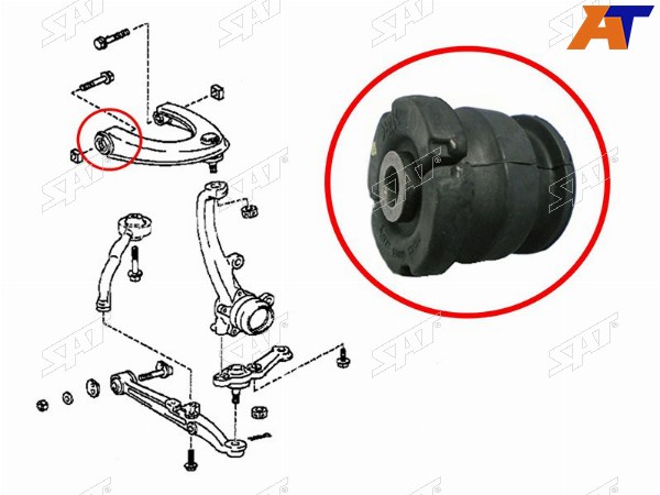Сайлентблок верхнего FR рычага TOYOTA ALTEZZABREVISCROWNVEROSSA 96-CHASERCRESTAMARK2 92-04