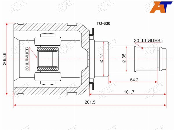 Шрус внутренний LHRH TOYOTA LAND CRUISER PRADO KZJRZJVZJ12SURF KZNVZNRZN215 02-