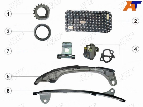 Комплект цепи ГРМ TOYOTA CAMRY,HIGHLANDER,VENZA 09- 1-2AR