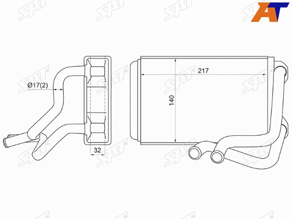 Радиатор отопителя салона TOYOTA CAMRYVISTA 94-98