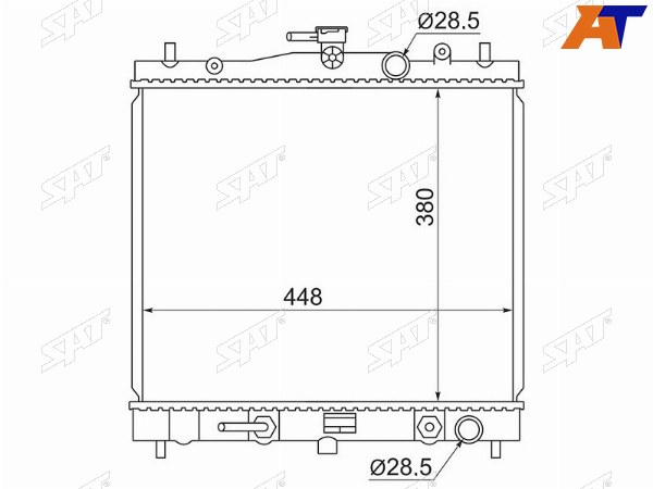 Радиатор Nissan March 02-10  Note 05-13  Tiida 04-14  Cube 02-08  Renault Clio 05-11  Modus 04-