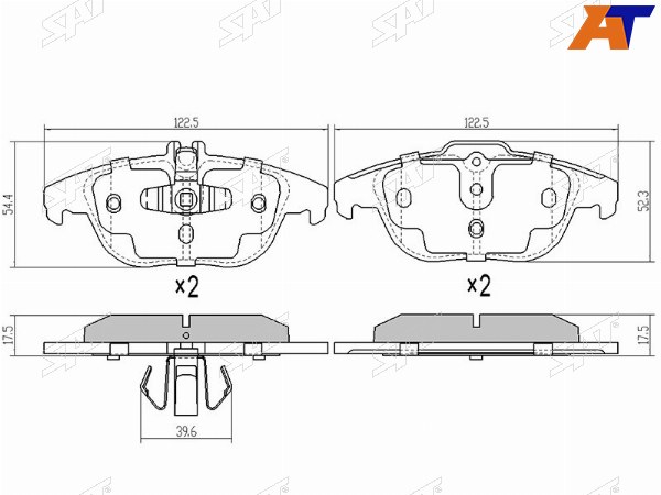Колодки тормозные зад MERCEDES C-CLASS 204 11-E-CLASS 207 11-