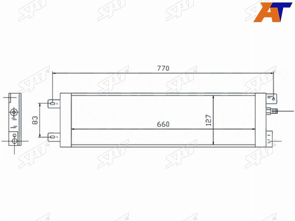 Радиатор кондиционера Chrysler Voyager 95-00  Dodge Caravan 96-00