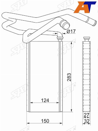 Радиатор отопителя салона TOYOTA LAND CRUISER PRADO 120SURF 215 02-09FJ CRUISER 10-