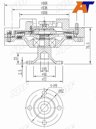 Вискомуфта TOYOTA LAND CRUISER 80 1H 90-
