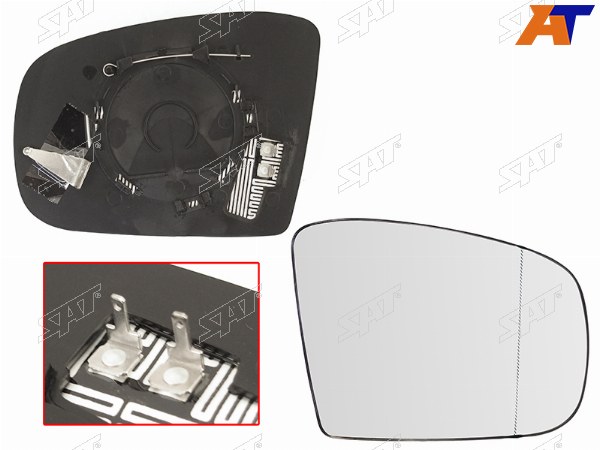 Полотно зеркала MERCEDES GL X164 06-08GLK X204 08-10M W163 01-05 RH асферическое с обогревом