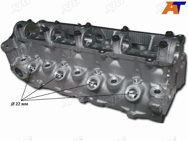 Головка блока MAZDA Bongo RF-98 диаметр форсунки 22мм (термостат со стороны форсунок)