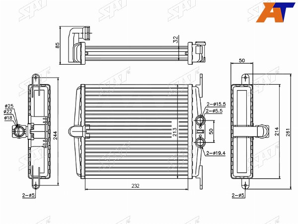 Радиатор отопителя салона MERCEDES-BENZ S-CLASS W140S140 91-98