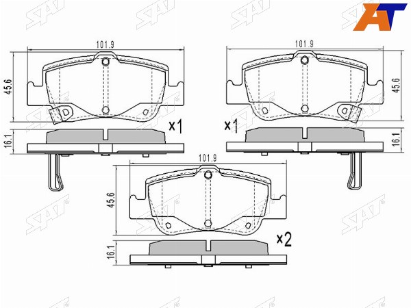 Колодки тормозные зад TOYOTA COROLLA 06-