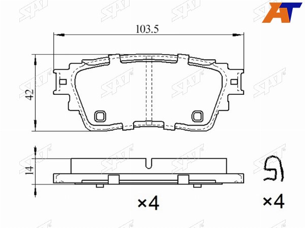 Колодки тормозные зад  MITSUBISHI OUTLANDER 12-ECLIPSE CROSS 19-